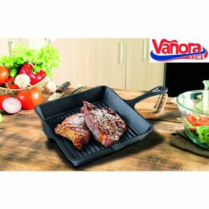 Tigaie grill din fonta pura VN-FM-CR001, 25 x 4.7 cm imagine