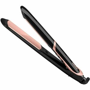 Placa de par BaByliss ST391E Super Smooth, placi Tourmaline-Ceramice, 6 setari temperatura, 235 grade, Ionizare, Negru/Roz imagine