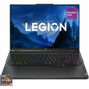 Laptop Lenovo Legion Pro 5 16ARX8 cu procesor AMD Ryzen™ 9 7945HX pana la 5.4GHz, 16, WQXGA, IPS, 240Hz, 2x 16GB SO-DIMM DDR5-5200, 1TB SSD, NVIDIA® GeForce RTX™ 4070 8GB GDDR6, No OS, Onyx Grey imagine