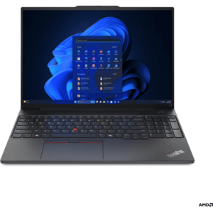 Laptop Lenovo 16'' ThinkPad E16 Gen 2, WUXGA IPS, Procesor AMD Ryzen™ 5 7535HS (16M Cache, up to 4.55 GHz), 16GB DDR5, 512GB SSD, AMD Radeon 660M, No OS, Black imagine