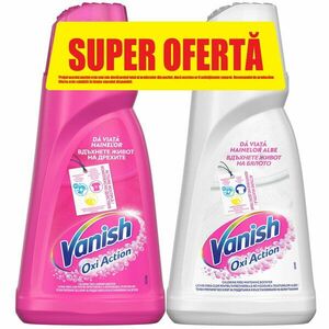 Pachet solutie pentru indepartarea petelor Vanish Pink 1l + Vanish White 1 l imagine