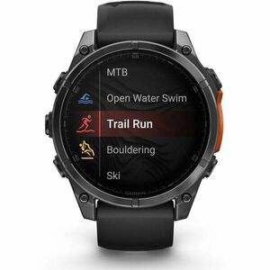 Smartwatch Garmin fenix 8, 47mm, AMOLED, Slate Gray, Black Silicone Band imagine