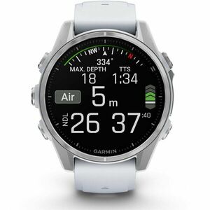 Smartwatch Garmin fenix 8, 43mm, AMOLED, Glass, Silver, Whitestone Silicone Band imagine