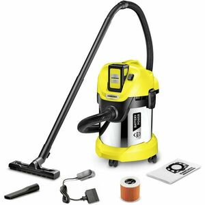 Aspirator umed/uscat Karcher WD 3 Battery Premium , 300W, 36V, 2.5Ah, 17l, Otel inoxidabil imagine