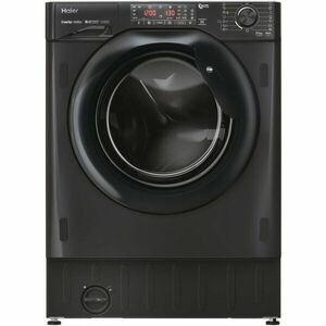 Masina de spalat rufe cu uscator incorporabila Haier HWDQ90B416FWBB-S, 9+5 Kg, 1600 rpm, Inverter BPM, Instant Mix Technology, Refresh, I-Time, Aquastop, Clasa A/D, Negru imagine