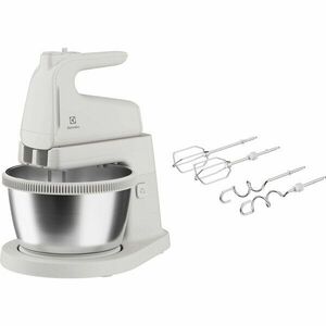 Mixer cu bol Electrolux ESM4W, 500 W, 5 Viteze + Turbo, bol rotativ din inox, alb imagine