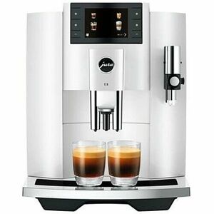 Espressor automat JURA E8 Piano White (EC), rasnita conica P.A.G 2, trei tipuri de extractie, 17 bauturi, duza spumare lapte, meniu limba romana, capacitate preparare 5-16 gr, alb imagine