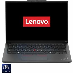 Laptop Lenovo ThinkPad E14 Gen 6 procesor Intel Core Ultra 5 125U pana la 4.3 GHz, 14, WUXGA, IPS, 16GB DDR5, 512GB SSD, Intel® Graphics, No OS, Black, 3Y Onsite upgrade imagine