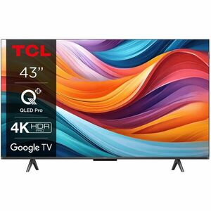 Televizor QLED TCL 43T7B, 108 cm, Smart Google TV, 4K Ultra HD, Clasa F imagine