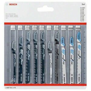 Set 10 lame fierastrau vertical Bosch, lemn si metal, pentru prindere SDS imagine