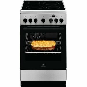 Aragaz Electrolux LKR562055X, Electric, 4 zone de gatit, Cuptor electric, Autocuratare catalitica, SteamBake, Timer, Grill electric, Clasa A, 50 cm, Inox imagine