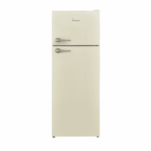 Frigider cu doua usi Fram FDD-VRL212BGE++, clasa E, 212l, H 145cm, Crem imagine