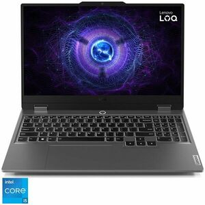 Laptop Gaming Lenovo LOQ 15IAX9 cu procesor Intel® Core™ i5-12450HX pana la 4.4GHz, 15.6 Full HD, IPS, 144Hz, 24GB DDR5, 512GB SSD, NVIDIA® GeForce RTX™ 4050 6GB GDDR6, No OS, Luna Grey imagine