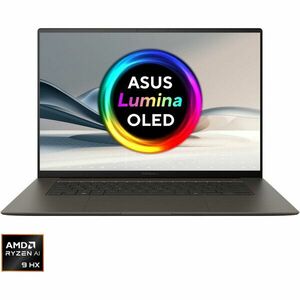 Laptop ASUS Zenbook S 16 UM5606WA cu procesor AMD Ryzen™ AI 9 HX 370 pana la 5.1GHz, 16'', 3K, OLED, 120Hz, 32GB LPDDR5X, 1TB SSD, AMD Radeon™ 890M Graphics, Windows 11 Pro, Zumaia Gray imagine