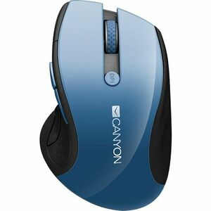 Wireless mouse, optical tracking - blue LED, 6 buttons, DPI 1000/1200/1600, Blue Gray pearl glossy imagine