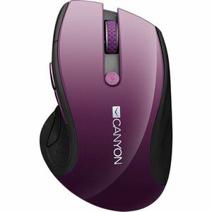 Wireless mouse, optical tracking - blue LED, 6 buttons, DPI 1000/1200/1600, Purple pearl glossy imagine