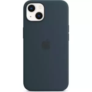 Husa de protectie Apple Silicone Case with MagSafe pentru iPhone 13, Abyss Blue imagine