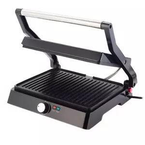 Grill electric Daewoo DG2500B, 2400 W, placi antiaderente, suprafata de gatire 29x23 cm, termostat, Negru imagine