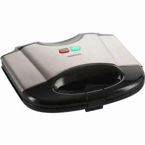 Sandwich maker DSM20X, 800 W, placi neaderente, indicator luminos, maner Cool Touch, clapeta de blocare, inox/negru imagine