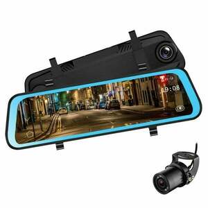 Resigilat Camera Video Auto Premium Tip Oglinda Techstar® L606 Dubla FullHD, TouchScreen 10'', 12MPx, Unghi 170°, Mod Parking, G Sensor imagine