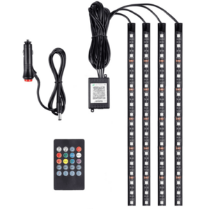 Lumini Ambientale RGB LED Cu Telecomanda Pentru Masina Q CD52 imagine