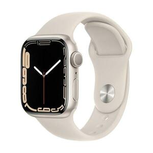 Apple Watch Series 7 2021, GPS, Aluminium 41mm N/A Starlight Excelent imagine