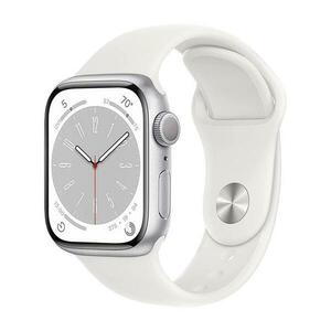 Apple Watch Series 8 2022, GPS, Aluminium 45mm N/A Silver Foarte bun imagine