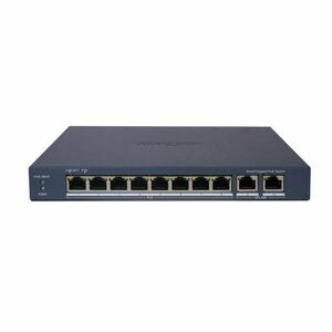 Switch cu 8 porturi Hikvision DS-3E1510P-EI, 20 Gbps, 14.88 Mpps, 4.000 MAC, PoE, cu management imagine