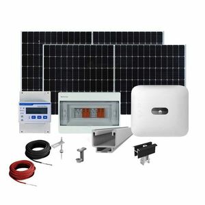 Sistem fotovoltaic complet 5 kW, invertor trifazat On Grid WiFi si 12 panouri Canadian Solar, 120 celule, 460 W, pe structura de metal imagine