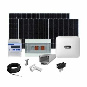 Sistem fotovoltaic complet 5 kW, invertor monofazat Hibrid WiFi si 12 panouri Canadian Solar, 120 celule, 460 W, montare pe acoperis din tigla imagine