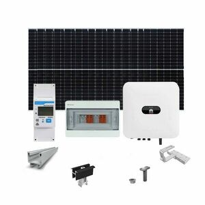 Sistem fotovoltaic 5 kW, invertor monofazat Hibrid WiFi si 12 panouri Canadian Solar, 120 celule, 460 W, montare pe acoperis din tigla imagine