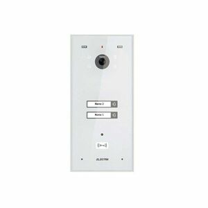 Post video exterior pentru videointerfon Electra VPH.02F03.ELWTL, 2 familii, montaj aparent, alb imagine