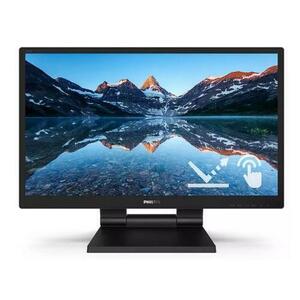 Monitor IPS LED Philips 23.8inch 242B9TL/00, Full HD (1920 x 1080), VGA, DVI, HDMI, DisplayPort, Touchscreen, Boxe (Negru) imagine