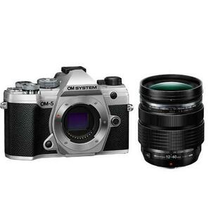 Kit Aparat foto Mirrorless Olympus OM-5, 20.4MP, 4K + obiectiv 12-40mm PRO II (Argintiu) imagine