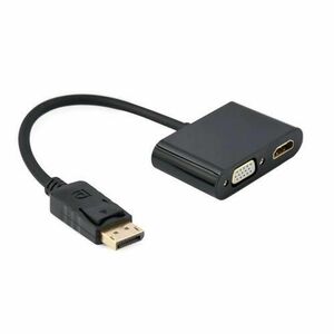 Adaptor Gembird A-DPM-HDMIFVGAF-01, DisplayPort, HDMI, VGA (Negru) imagine