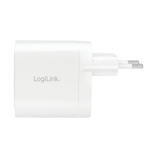 Alimentator retea 220V LOGILINK, universal, 2 x USB-C, maxim 11V/1.8A, GaN 40W, suport OCP/OVP/OHP/SCP, Alb imagine