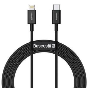 Cablu pentru incarcare si transfer de date Baseus Superior, USB Type-C/Lightning, Power Delivery 20W, 2.4A, 2m, Negru imagine