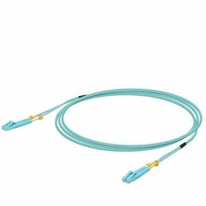 Patch cord fibra optica LC-LC, Ubiquiti, OM3, 3m, Turcoaz imagine