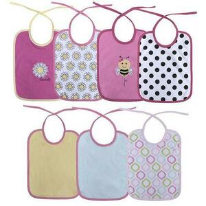 Set 7 bavete Lorelli, bumbac ambele fete, 20 X 25, 5 cm, inchidere cu snur imagine