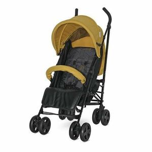 Carucior sport Lorelli Ida, suport picioare, spatar si copertina reglabile, prindere centura in 5 puncte, material impermeabil, suspensie individuala, Lemon Curry imagine