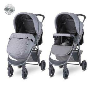 Carucior sport Lorelli Olivia Basic, cu husa de picioare, spatar si copertina reglabile, prindere centura in 5 puncte, material impermeabil, suspensie individuala, Cool Grey imagine