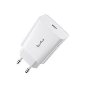 Incarcator retea Baseus, Speed Mini, USB-C, PD, 3A, 20W (Alb) imagine