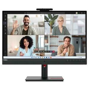 Monitor IPS LED Lenovo 27inch T27hv-30, WQHD (2560 x 1440), HDMI, DisplayPort, Boxe, Pivot (Negru) imagine