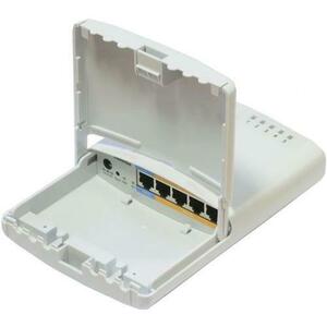 Router Ethernet MikroTik PowerBox RB750P-PBR2, Outdoor, Waterproof housing, 5x10/100 Mbps, PoE in, PoE out (Alb) imagine