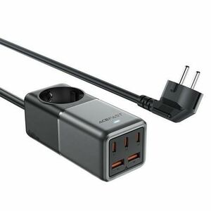 Incarcator Retea Acefast Z2 GaN, 75W, 5A, 1 x Schuko - 2 x USB-A - 3 x USB-C, Gri imagine