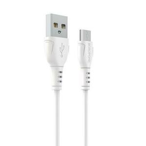 Cablu de date Borofone BX51 Triumph, USB - MicroUSB, 1 m, 2.4A, Alb imagine