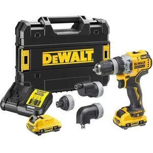 Masina de insurubat Dewalt DCD703L2T, cuplu reglabil cu acumulator, mandrina 10/57.5 Nm, 12V/2x3.0 Ah imagine