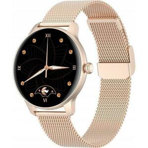 Smartwatch Oromed Oro Lady Gold Next, Ecran IPS 1.09inch, Bluetooth, Monitorizare Somn, Pulsoximetru, Waterproof IP68 (Auriu) imagine