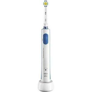 Periuta de dinti electrica Oral-B PRO 600 3D White, reincarcabila, curatare 3D, 1 program, 1 capat (Alb/Albastru) imagine