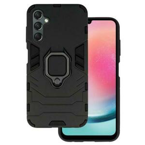 Husa Protectie Spate Lemontti Ring Armor compatibila cu Samsung Galaxy A25 5G (Negru) imagine